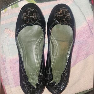 tory burch women patten leather shoes